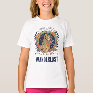 Cosmic Cat Astronaut Space Explorer Wanderlust Tシャツ
