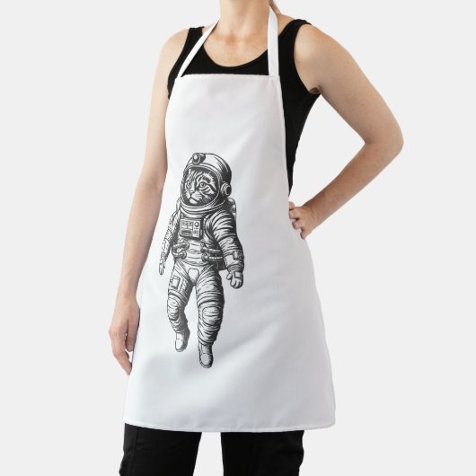 Cosmic Cat Astronaut Tee エプロン (インサイチュ)