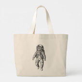 Cosmic Cat Astronaut Tote Bags ラージトートバッグ (裏面)