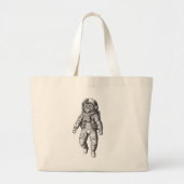 Cosmic Cat Astronaut Tote Bags ラージトートバッグ (正面)