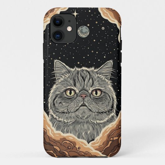 Cosmic Cat Case-Mate iPhoneケース (裏面)