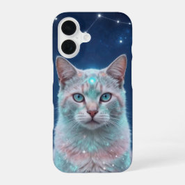 Cosmic Cat Constellation Galaxy Phone Case iPhone 16ケース