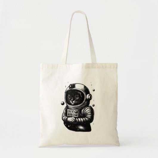 Cosmic Cat in Space Helmet - Tote トートバッグ (正面)