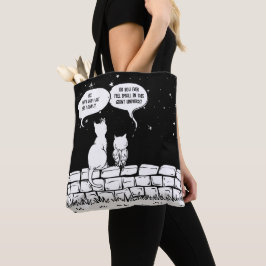 Cosmic Cat Perspective Funny Cat Art トートバッグ