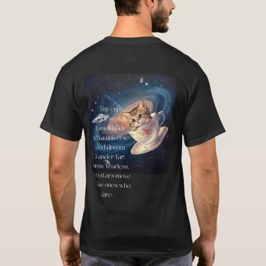 Cosmic Cat Tee – Cute Space Kitten  Tシャツ (裏面)