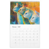 Cosmic Cats – Abstract Felines in Galaxy Realms カレンダー (2月 2027)