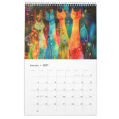 Cosmic Cats – Abstract Felines in Galaxy Realms カレンダー (1月 2027)