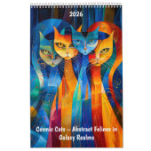 Cosmic Cats – Abstract Felines in Galaxy Realms カレンダー (カバー)