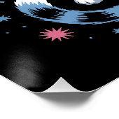 Cosmic Catstronaut in Neon Space Vaporwave ポスター (コーナー)