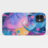 Cosmic Celebration: Abstract Floating Orbs and Sta Case-Mate iPhoneケース (裏面(横))