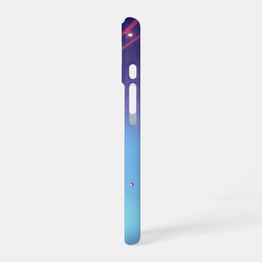 Cosmic Cherry Phone Case - Celestial Light Burst iPhone 16ケース (左側面)