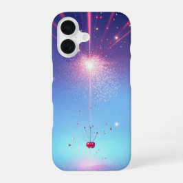 Cosmic Cherry Phone Case - Celestial Light Burst iPhone 16ケース