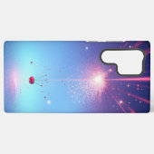 Cosmic Cherry Phone Case - Celestial Light Burst Samsung Galaxyケース (裏面横)
