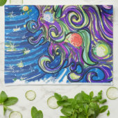 Cosmic Christmas Tree キッチンタオル (折り畳み)