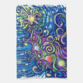 Cosmic Christmas Tree キッチンタオル (縦)