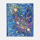 Cosmic Christmas Tree フリースブランケット (正面)