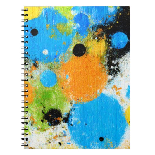 Cosmic Chromatic Splatter: Abstract Orbit ノートブック (正面)