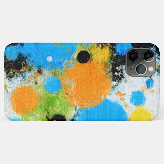 Cosmic Chromatic Splatter: Abstract Orbit Case-Mate iPhoneケース (裏面(横))