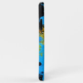 Cosmic Chromatic Splatter: Abstract Orbit Case-Mate iPhoneケース (裏面/右)