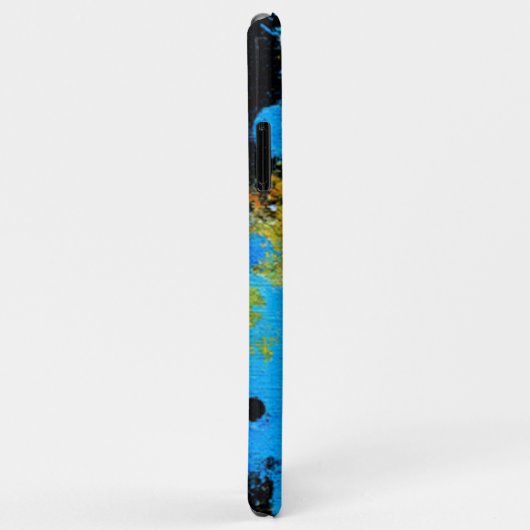 Cosmic Chromatic Splatter: Abstract Orbit Case-Mate iPhoneケース (裏面/右)