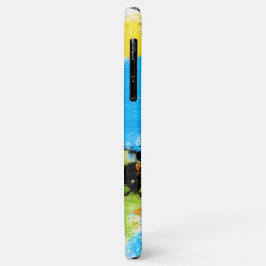 Cosmic Chromatic Splatter: Abstract Orbit Case-Mate iPhoneケース (裏面/左)