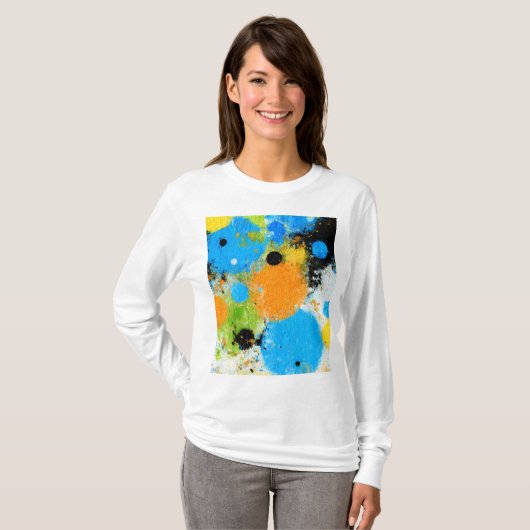 Cosmic Chromatic Splatter: Abstract Orbit Tシャツ (正面フル)