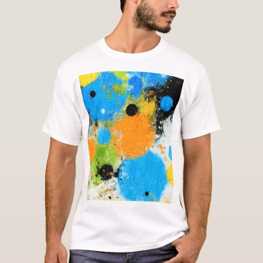 Cosmic Chromatic Splatter: Abstract Orbit Tシャツ (正面)