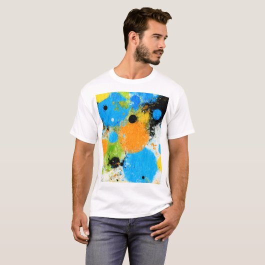 Cosmic Chromatic Splatter: Abstract Orbit Tシャツ (正面フル)