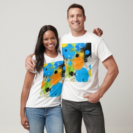 Cosmic Chromatic Splatter: Abstract Orbit Tシャツ (ユニセックス)