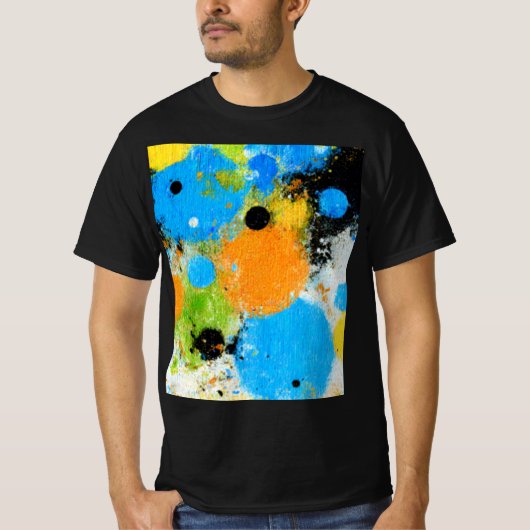 Cosmic Chromatic Splatter: Abstract Orbit Tシャツ (正面)