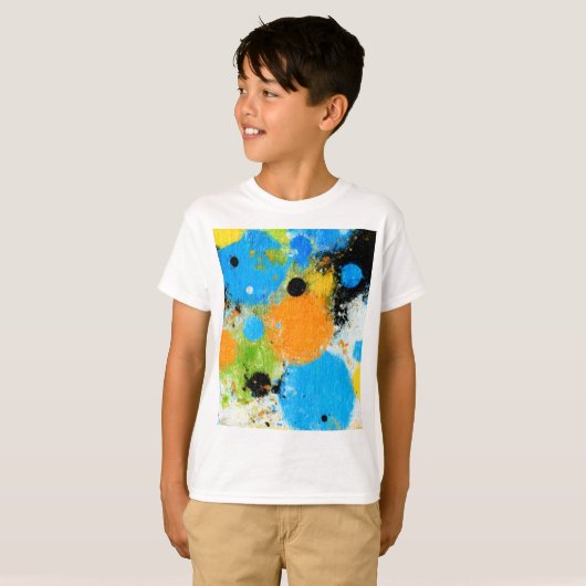 Cosmic Chromatic Splatter: Abstract Orbit Tシャツ (正面フル)