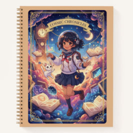 Cosmic Chronicles Astronaut Anime Girl Journal ノートブック