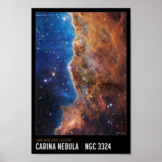 Cosmic Cliffs James Webb NASA Space Educational ポスター (正面)