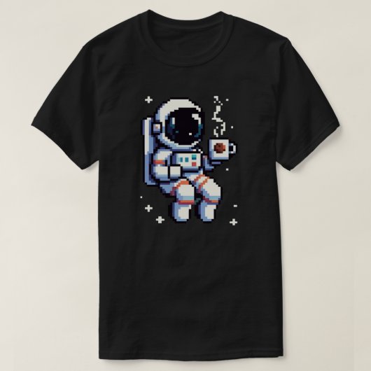 Cosmic Coffee Break: Astro Java -宇宙Sipper Tシャツ (デザイン正面)