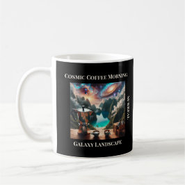 Cosmic Coffee Morning – Surreal Galaxy Landscape コーヒーマグカップ