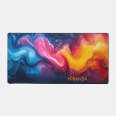 Cosmic Colors Abstract デスクマット (正面)