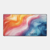 Cosmic Colors Abstract デスクマット (正面)