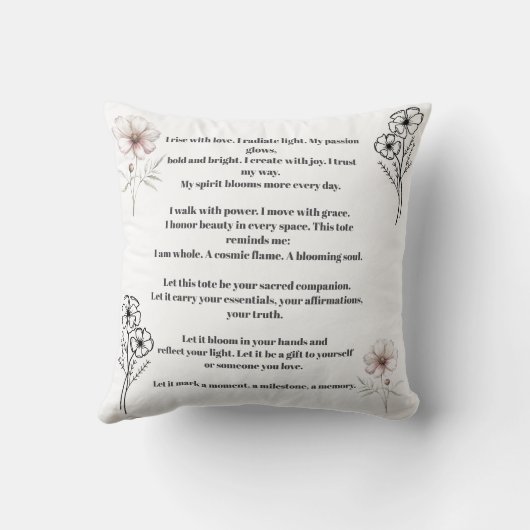 Cosmic Comfort • October Birth Flower Throw Pillow クッション (裏面)