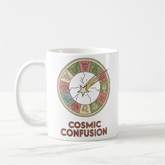Cosmic Confusion Mug – Funny Astrology Gift コーヒーマグカップ (左)