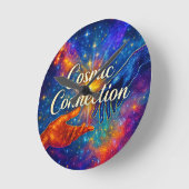 🪐 Cosmic Connection Decorative Clock ラウンド壁時計 (傾斜)