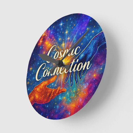 🪐 Cosmic Connection Decorative Clock ラウンド壁時計 (傾斜)