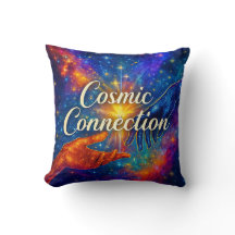 🪐 Cosmic Connection Decorative Pillow