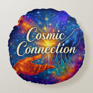 🪐 Cosmic Connection Decorative Pillow ラウンドクッション