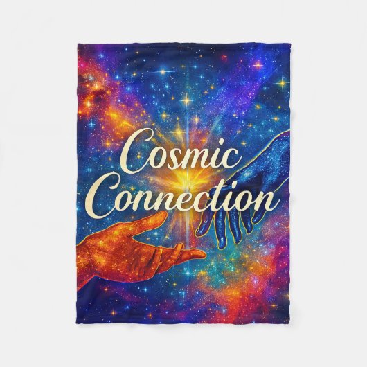 🪐 Cosmic Connection Fleece Blanket 30x40 フリースブランケット (正面)