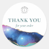 Cosmic Crystal Geodeビジネスロゴ ラウンドシール (正面)