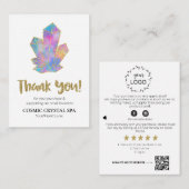*~* COSMIC CRYSTAL REVIEW THANK YOU LOGO QR AP8 エンクロージャーカード (正面/裏面)