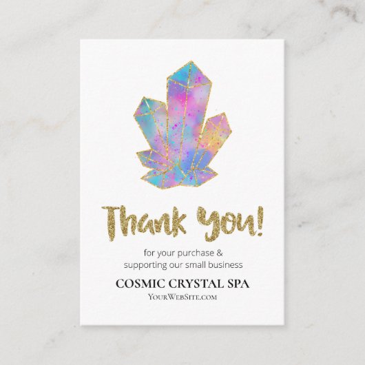 *~* COSMIC CRYSTAL REVIEW THANK YOU LOGO QR AP8 エンクロージャーカード (正面)