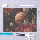 Cosmic Crystal Ringed Planet Fantasy Art (3) 薄葉紙 (クラフト)