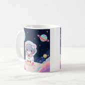 Cosmic Cuddle Astronaut Bear コーヒーマグカップ (正面左)