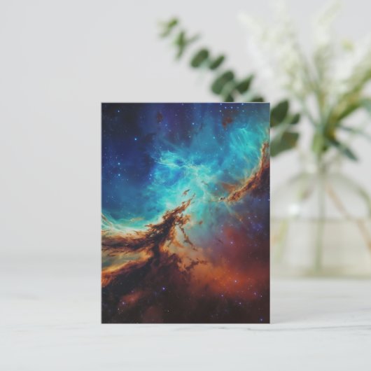 Cosmic Dance - Painterly Style Space Art ポストカード (スタンド正面)